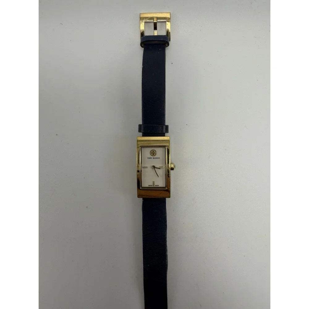 Tory Burch TRB2008 Double Wrap Ladies Watch New Battery 17MM Leather Band Swiss‎